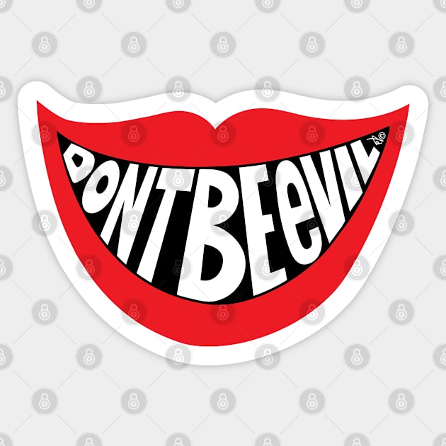 DON'T BE EVIL (wht) by Tai's Tees Sticker by TaizTeez